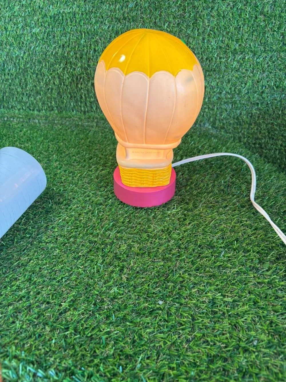 Vintage 1992 Barney Dinosaur Hot Air Balloon Lamp Happiness Express Night Light